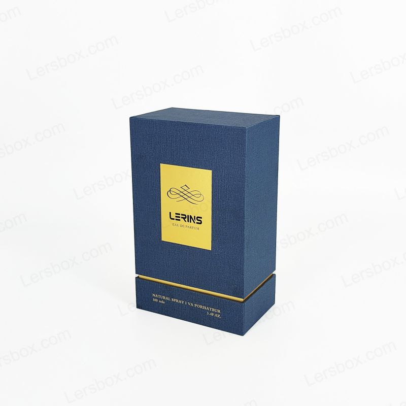 Logotipo de folha de ouro embalagem de perfume rígido com premium EVA bandeja interior HP004