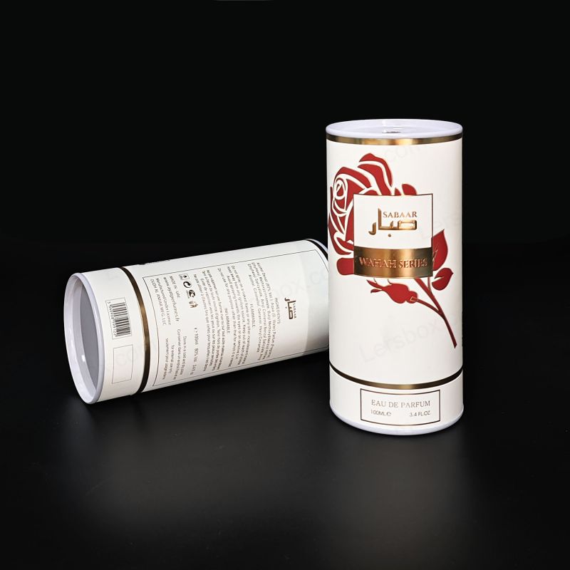 Caixas de tubo de papel duráveis ​​com designs personalizados para apresentação elegante de varejo e soluções de remessa seguras HT002