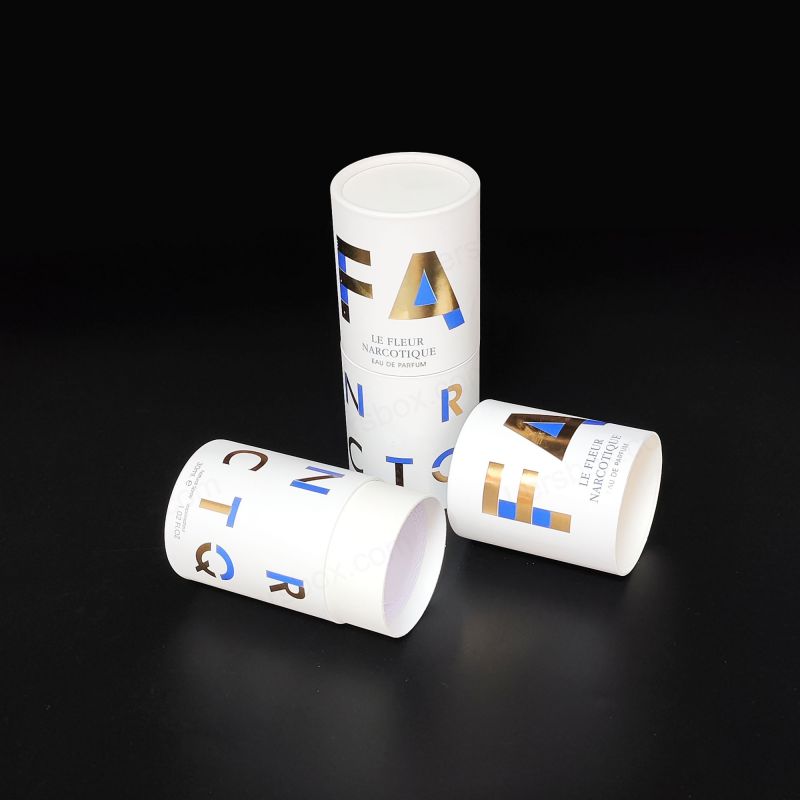 Caixas de tubo de papel dobráveis ​​para armazenamento eficiente e opções de embalagem de produtos elegantes HT003