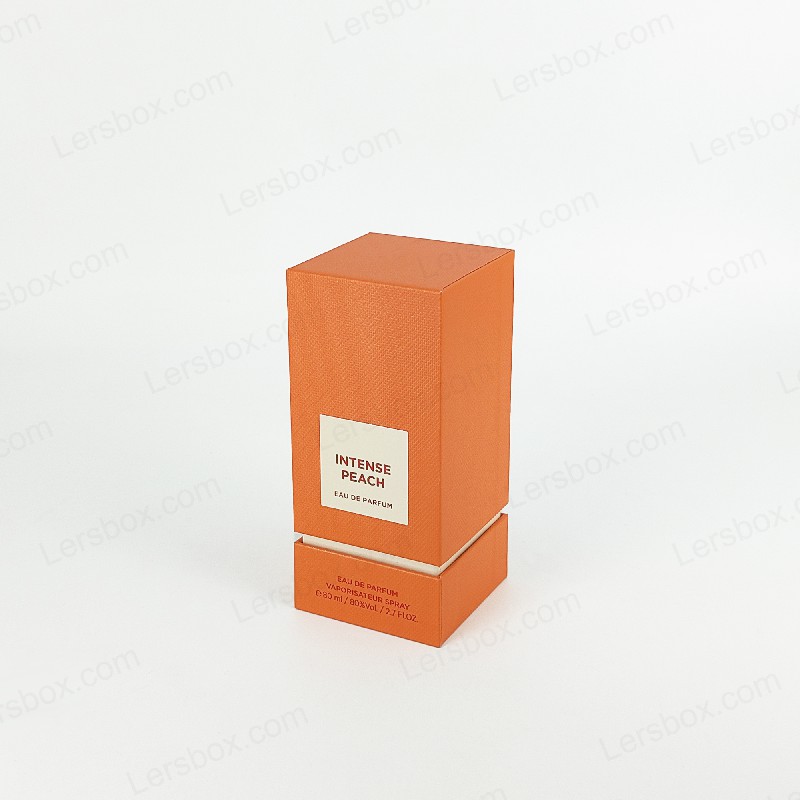 Caixa de perfume artesanal com logotipo de folha de ouro e bandeja EVA para proteção de fragrâncias HP008