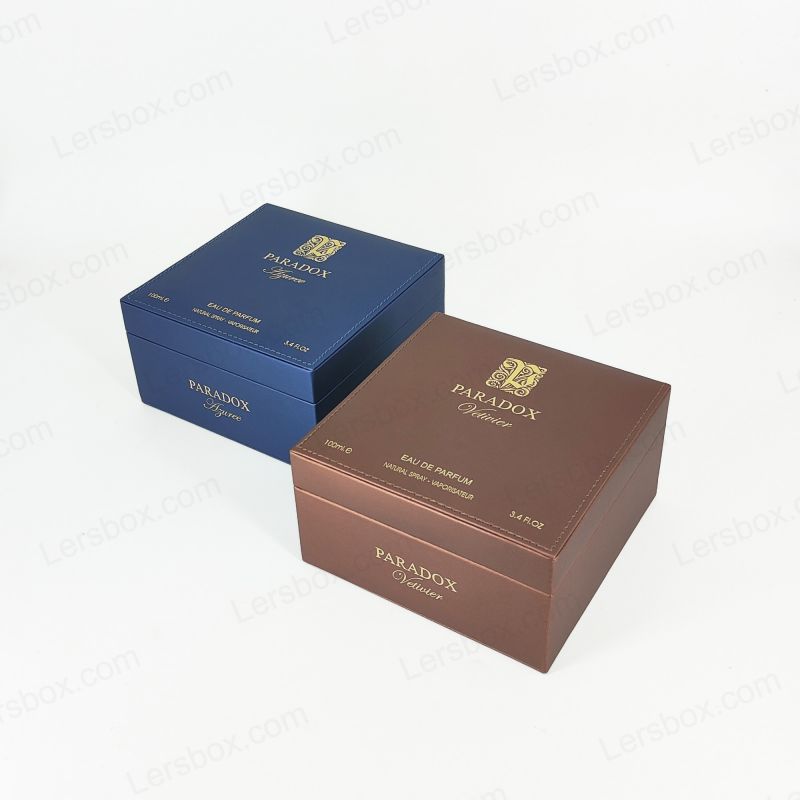 Caixas de couro PU duráveis ​​e elegantes com designs personalizados para necessidades de varejo, presente e armazenamento Pu002