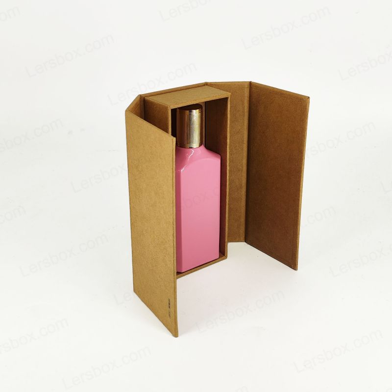 Caixa de presente de perfume de folha de ouro em relevo com inserção de eva e base rígida HP026
