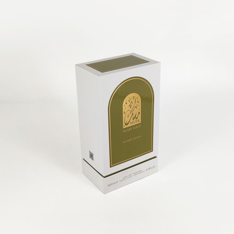 Caixa de perfume em relevo com folha de ouro com bandeja EVA, base rígida e design de tampa elegante HP031