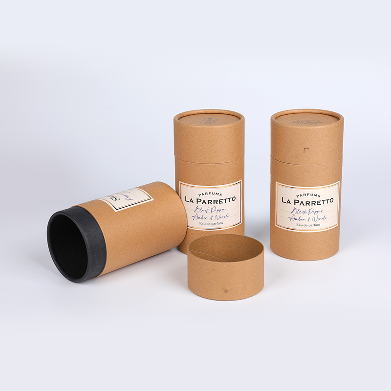 Tubo de embalagem de cofre dourado com placa cinza de 4 mm