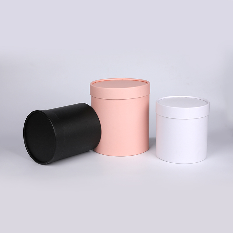 Cilindro de papel elegante e moderno com placa cinza durável de 10 mm