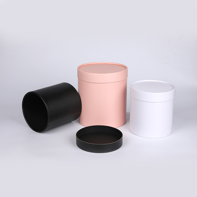 Cilindro de papel elegante e moderno com placa cinza durável de 10 mm